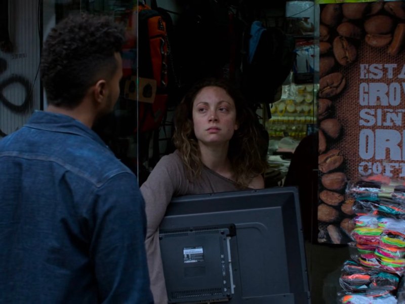 Stolen TV Sidewalk, New York | MCU: Location&nbsp;Scout