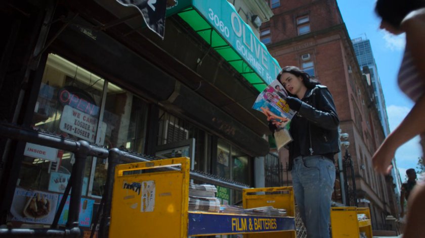 Jessica outside the Olive Tree Deli.