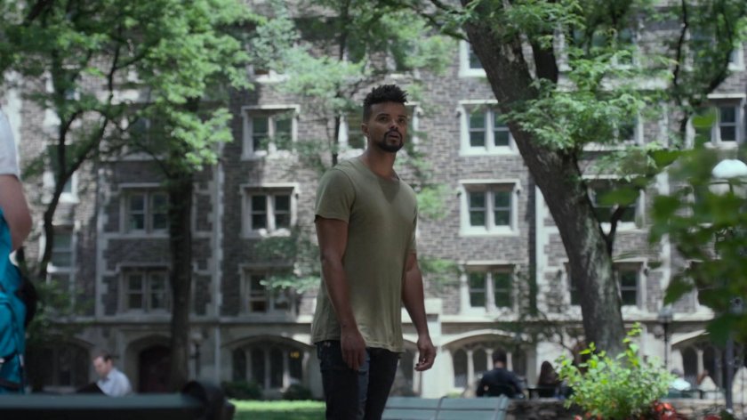 Malcolm on a University campus.