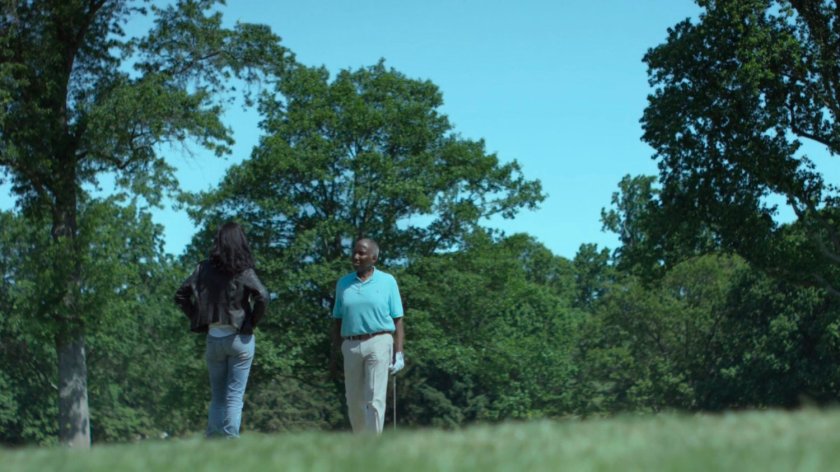 Jessica and Ambrose on the Rossmont golf course.