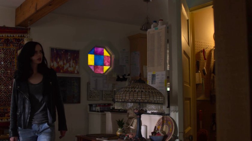 Jessica inside Karl Malus's house.