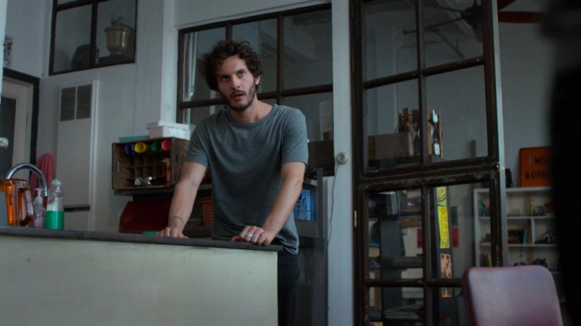 Stirling inside of his and Jessica's loft.