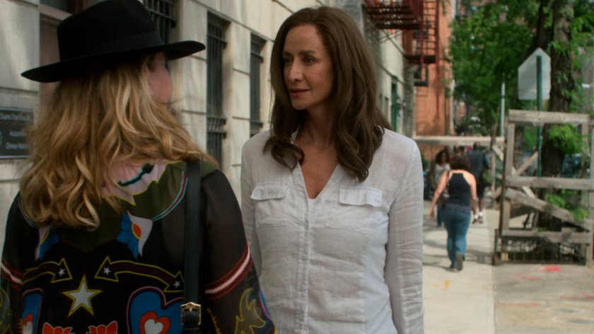 Alisa Jones and Dorothy Walker outside her apartment building.