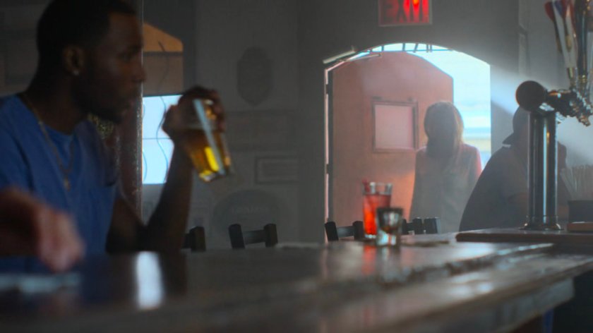 Alisa entering the Phoenix Bar.