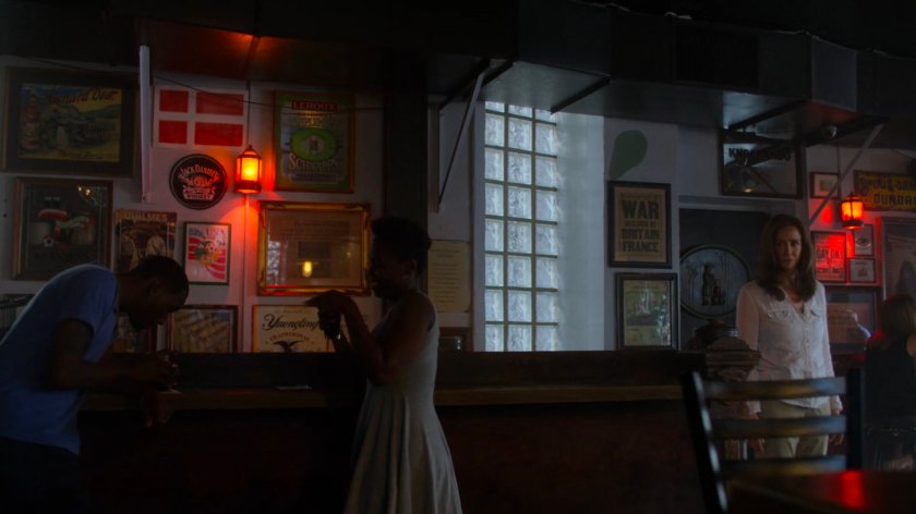 Alisa inside the Phoenix Bar.