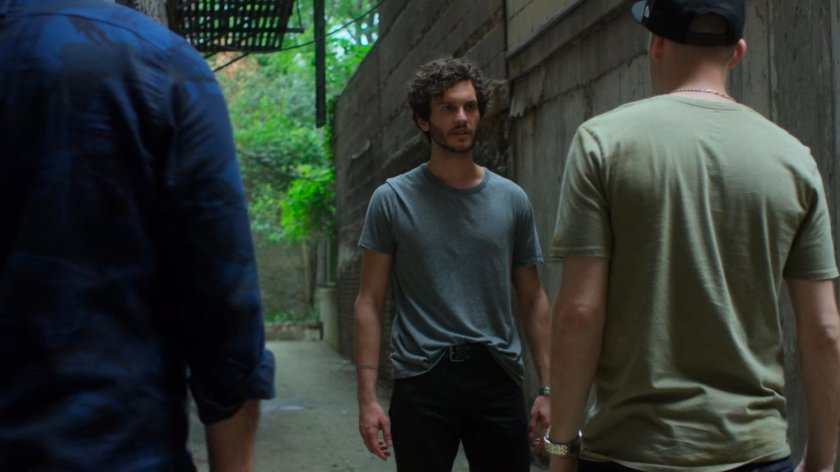 Stirling and Wyatt in an alley behind the Phoenix Bar.