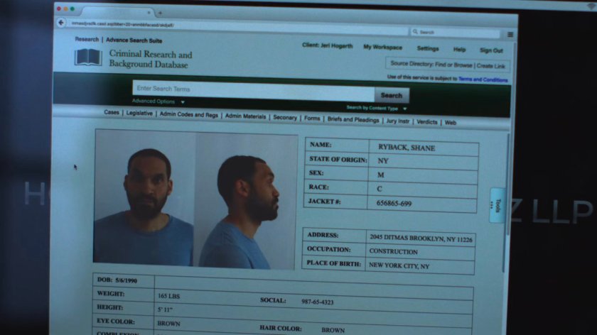 Criminal database record for Shane Ryback.