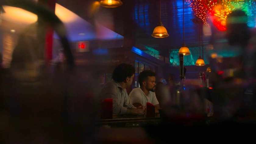 Malcolm and Steven Benowitz inside Whiskers bar.