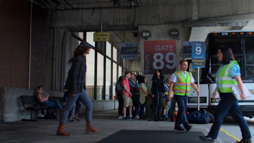 Jessica, and Alisa outside South Terminal Bus Depot.