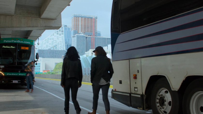 Jessica, and Alisa outside South Terminal Bus Depot.