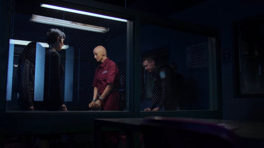 Jeri, Alisa and Jessica in the visitor room of Eastern Regional Detention Center.