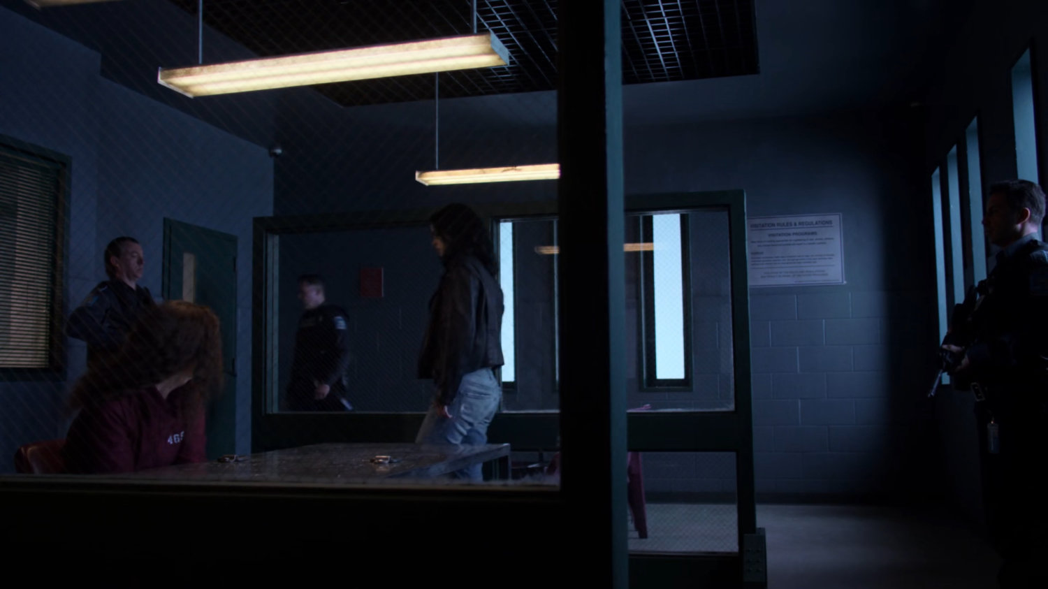 Alisa and Jessica in the visitor room of Eastern Regional Detention Center.