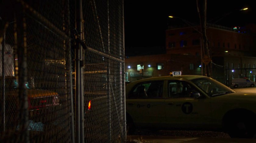 A cab parked outside Eastern Regional Detention Center.