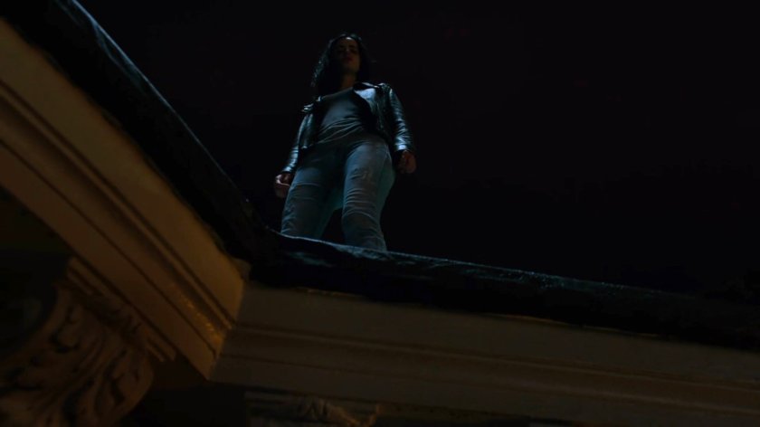 Jessica on Holiday's roof.