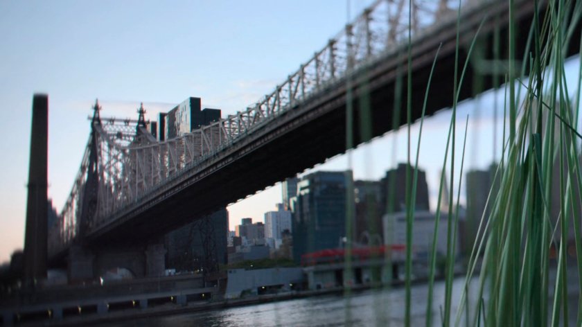 Low angle of the Queensboro Bridge.
