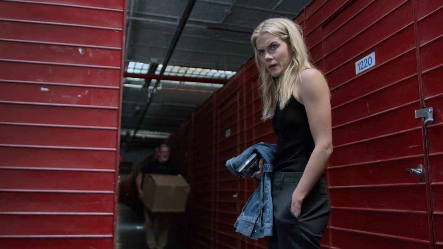 Trish and Karl at a storage facility.