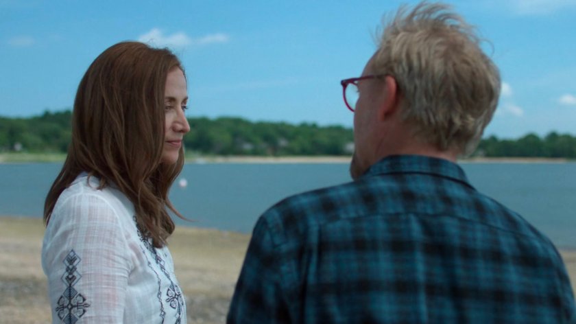 Karl and Alisa on a beach.