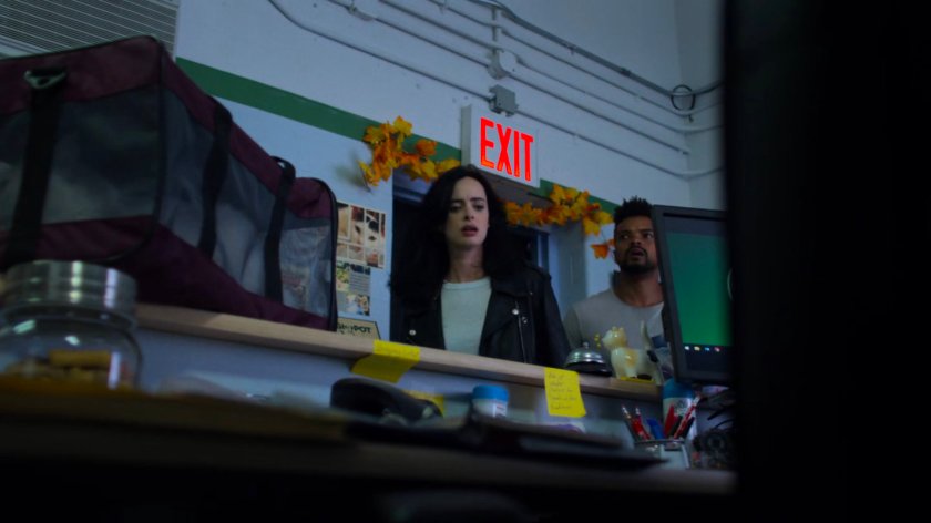 Malcolm and Jessica inside the Greenleaf Veterinary.