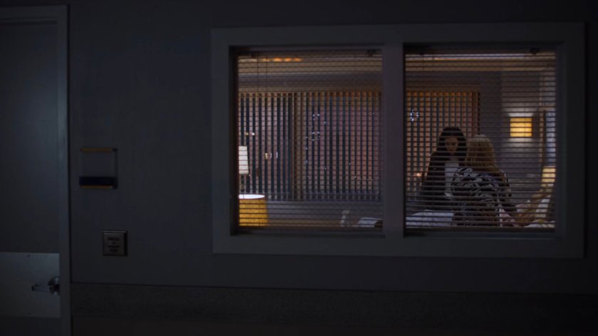 Jessica, Trish, and Dorothy in a Riverbank Medical Center room.
