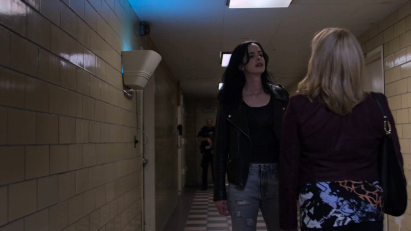 Dorothy and Jessica in hallway outside the Riverbank Medical Center morgue.