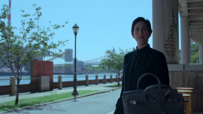 Jeri under a bridge waiting for Turk.