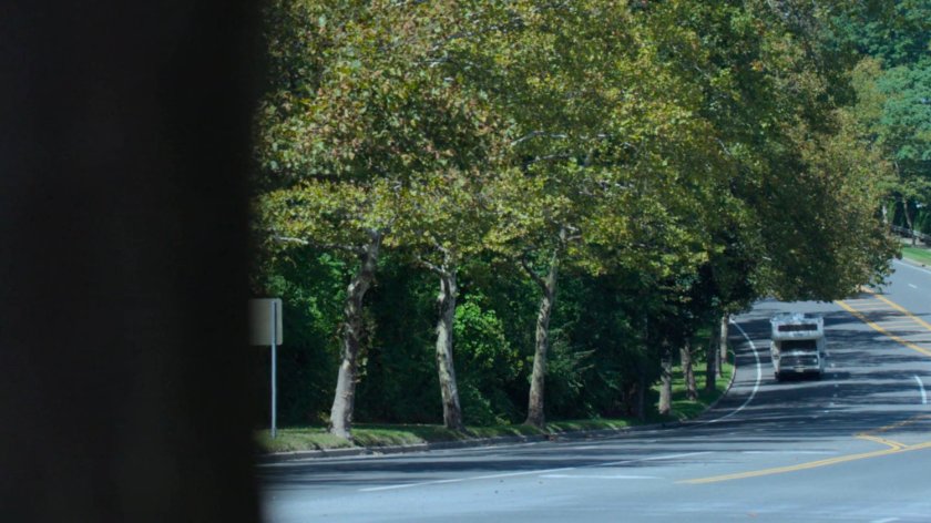 An RV on a Westchester road.