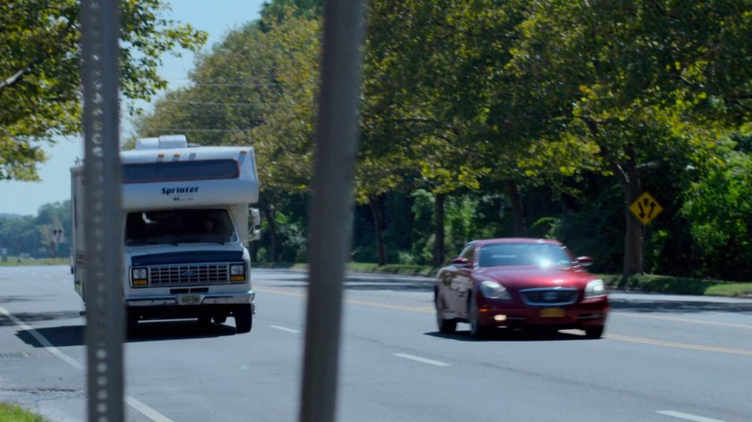 An RV driving on a Westchester road.