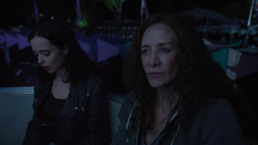 Alisa and Jessica at Playland amusement park at night.