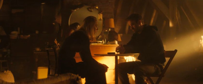 Matt and Karen in the ramshackle apartment behind Josie's Bar.