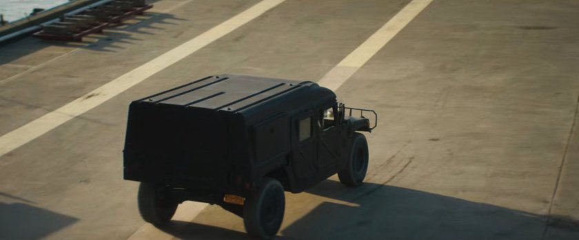 AVTF SUV driving across tarmac at Red Hook port.