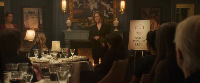 Heather presenting at a fancy dinner at Gracie Mansion.