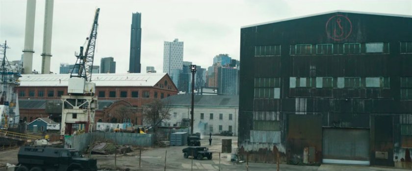 Aerial view of the Red Hook port facility.