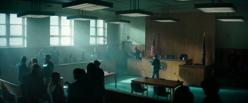 The courtroom trial of the Swordsman.