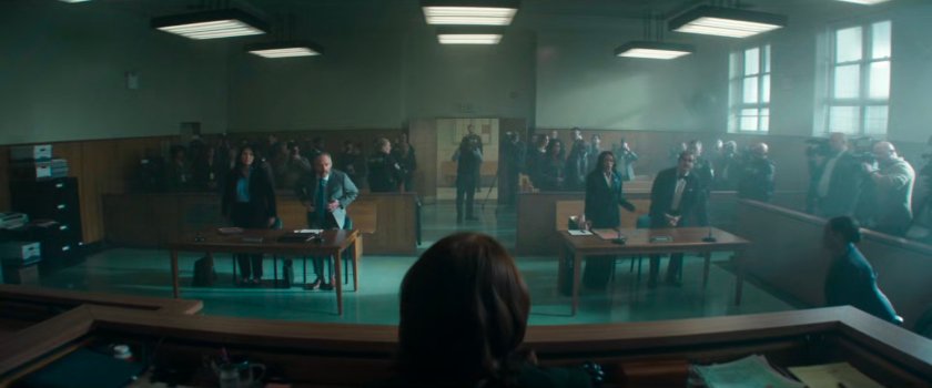 The courtroom trial of the Swordsman.