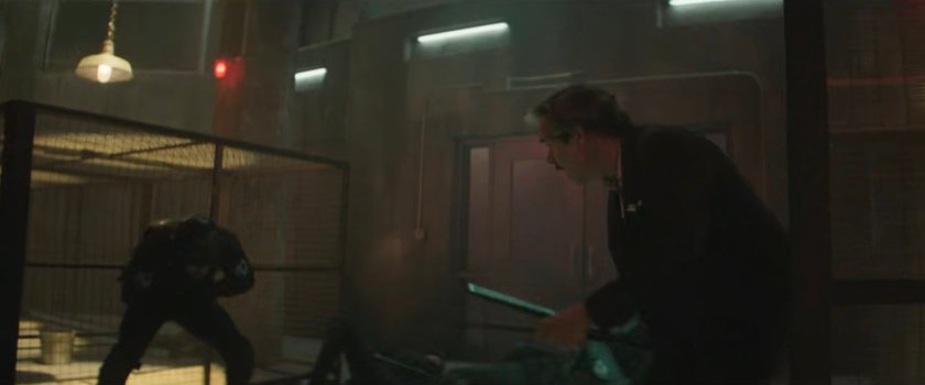 Jacques fighting AVTF agents in the Red Hook port detention facility.