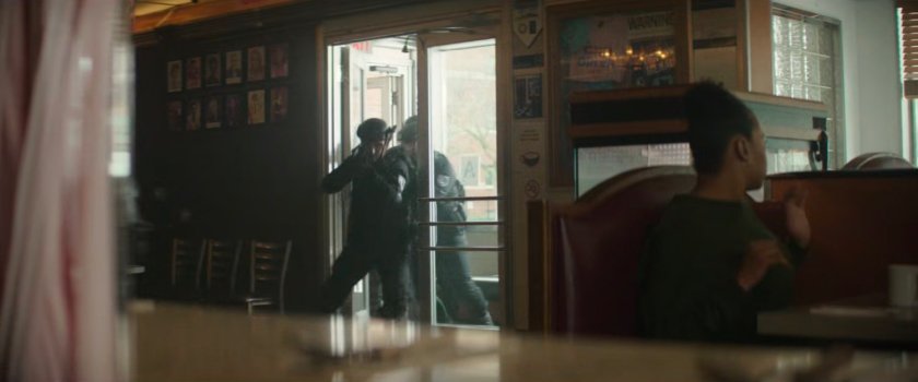 AVTF Officers entering the Bel Aire diner.