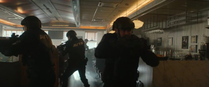 AVTF Officers inside the Bel Aire diner.