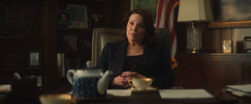 Governor McCaffrey in her office.