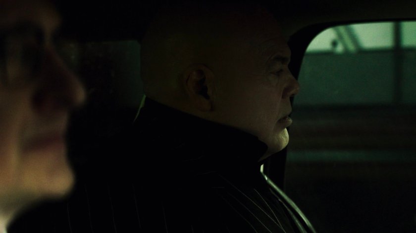 Flashback of Wesley and Fisk in the backseat of an SUV.