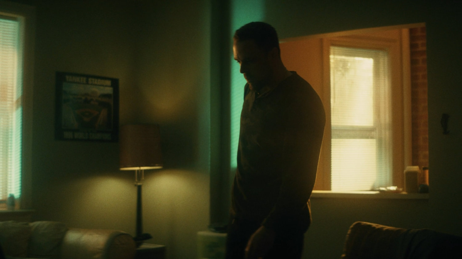 Flashback of Lionel in his apartment.