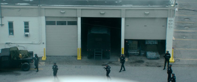 AVTF agents outside a weapons storage warehouse.