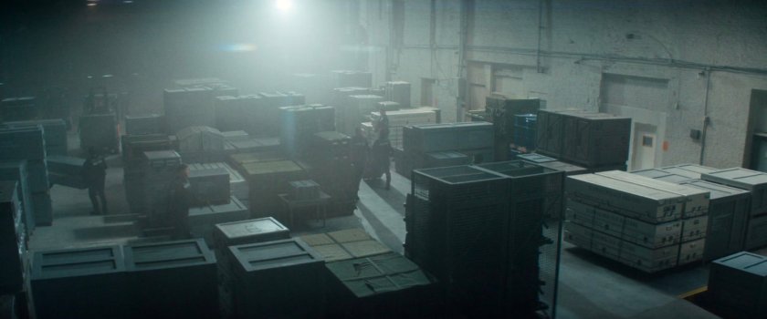 AVTF agents inside a weapons storage warehouse.