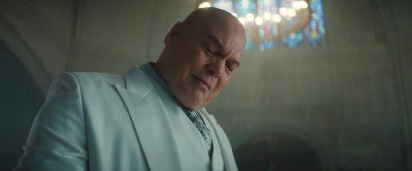 Fisk inside the cemetery chapel.