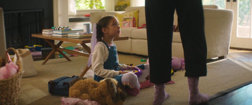 Danielle and Jessica in her house.