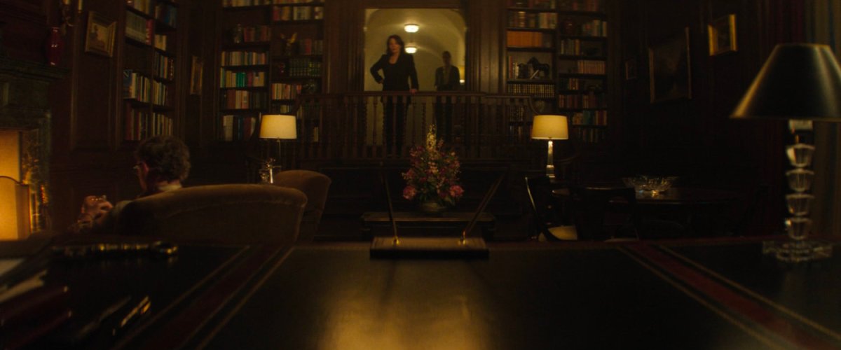 Governor Marge McCaffrey and Mr Charles in the Governor's residence.