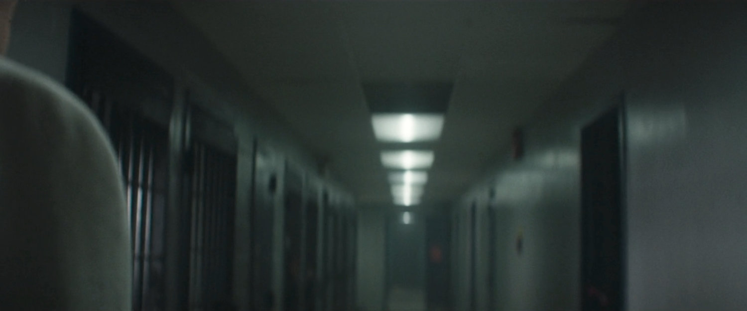 Wilson Fisk entering the hall at the 15th Precinct.