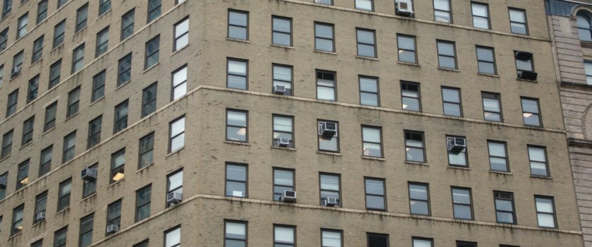 Exterior of building across from the city courthouse.