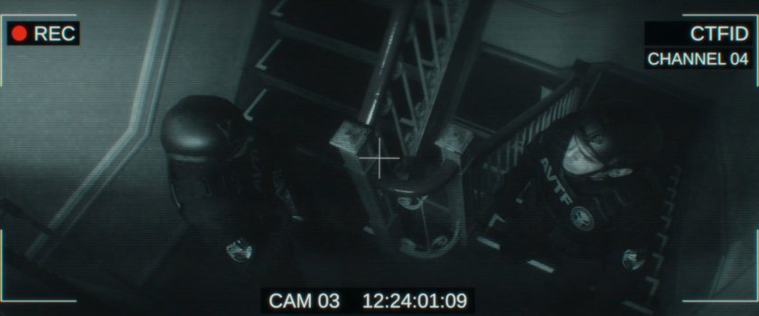 AVTF agents inside the stairway of a building across the street from the city courthouse.