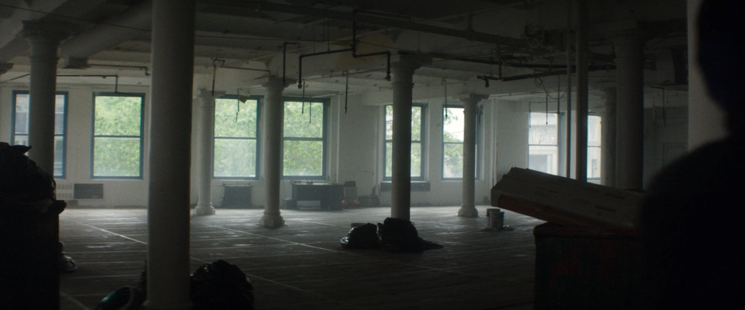 An empty office in a building across the street from the city courthouse.