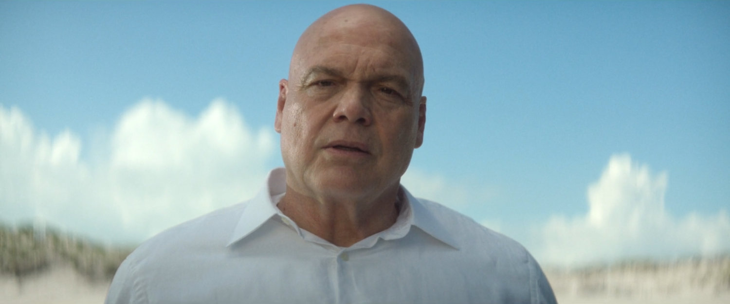 Wilson Fisk on a deserted beach.